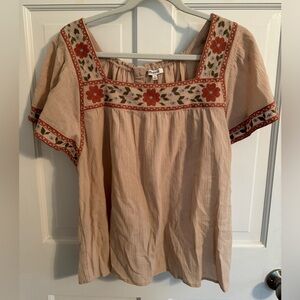 Madewell embroidered top